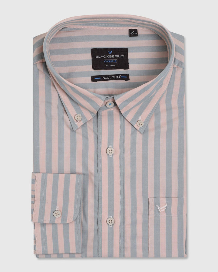 Casual Aqua Striped Shirt - Prague