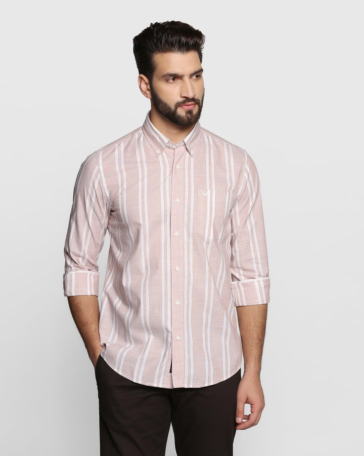 Casual Brown Striped Shirt - Surf