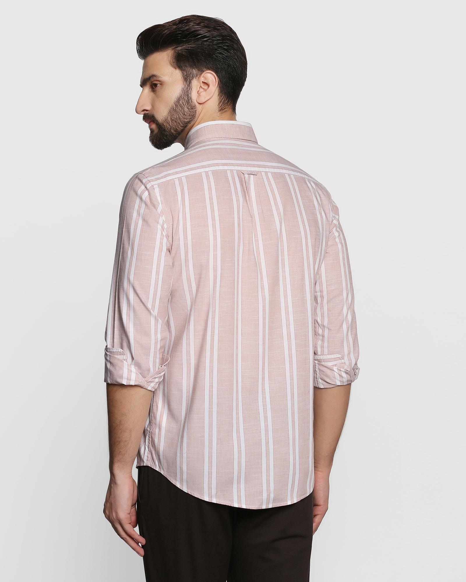 Casual Brown Striped Shirt - Surf