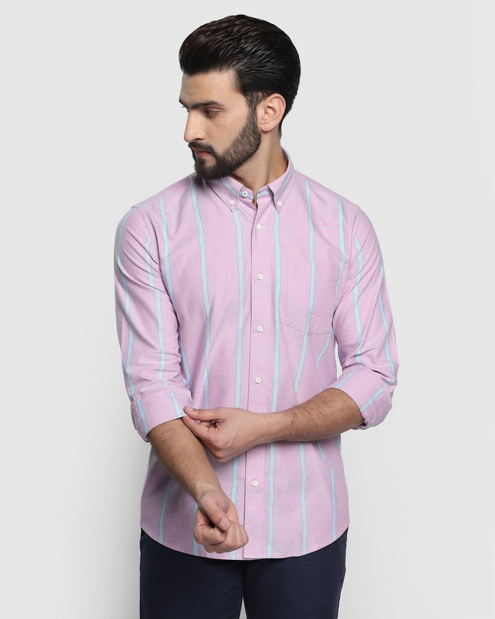 Casual Pink Striped Shirt - Torin