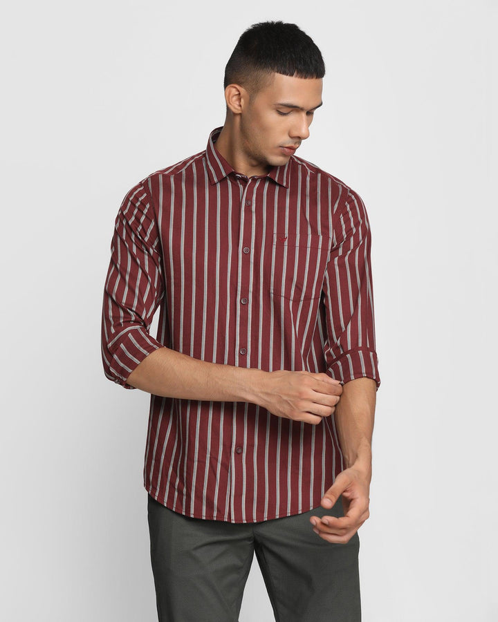 Casual Red Striped Shirt - Seatle