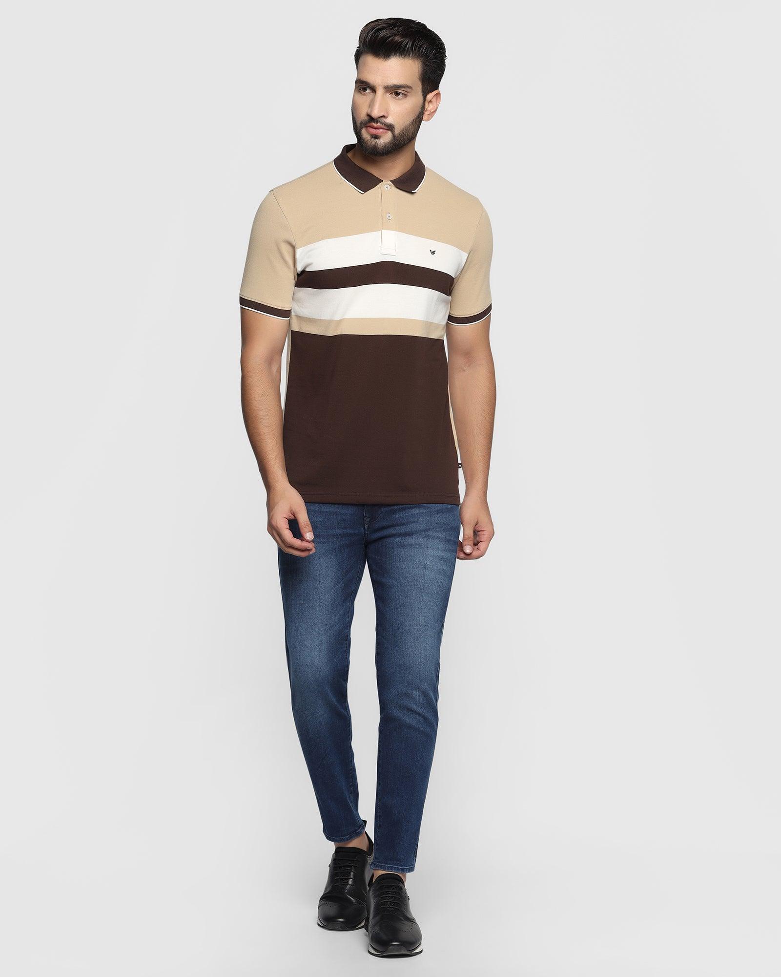 Polo Brown Striped T Shirt - Madona