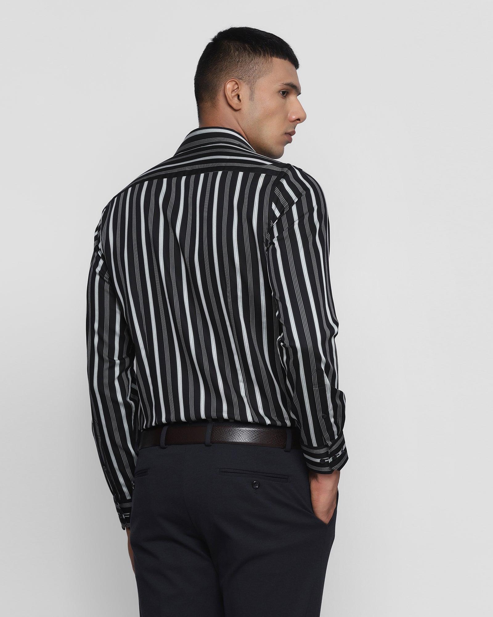 Formal Black Striped Shirt - Gloster