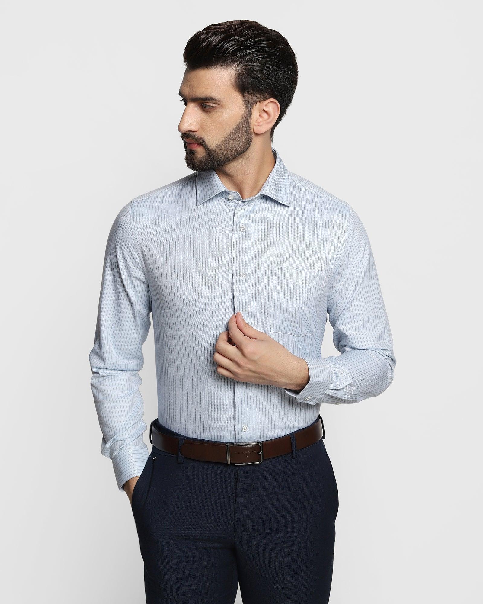 Formal Blue Striped Shirt - Gavin