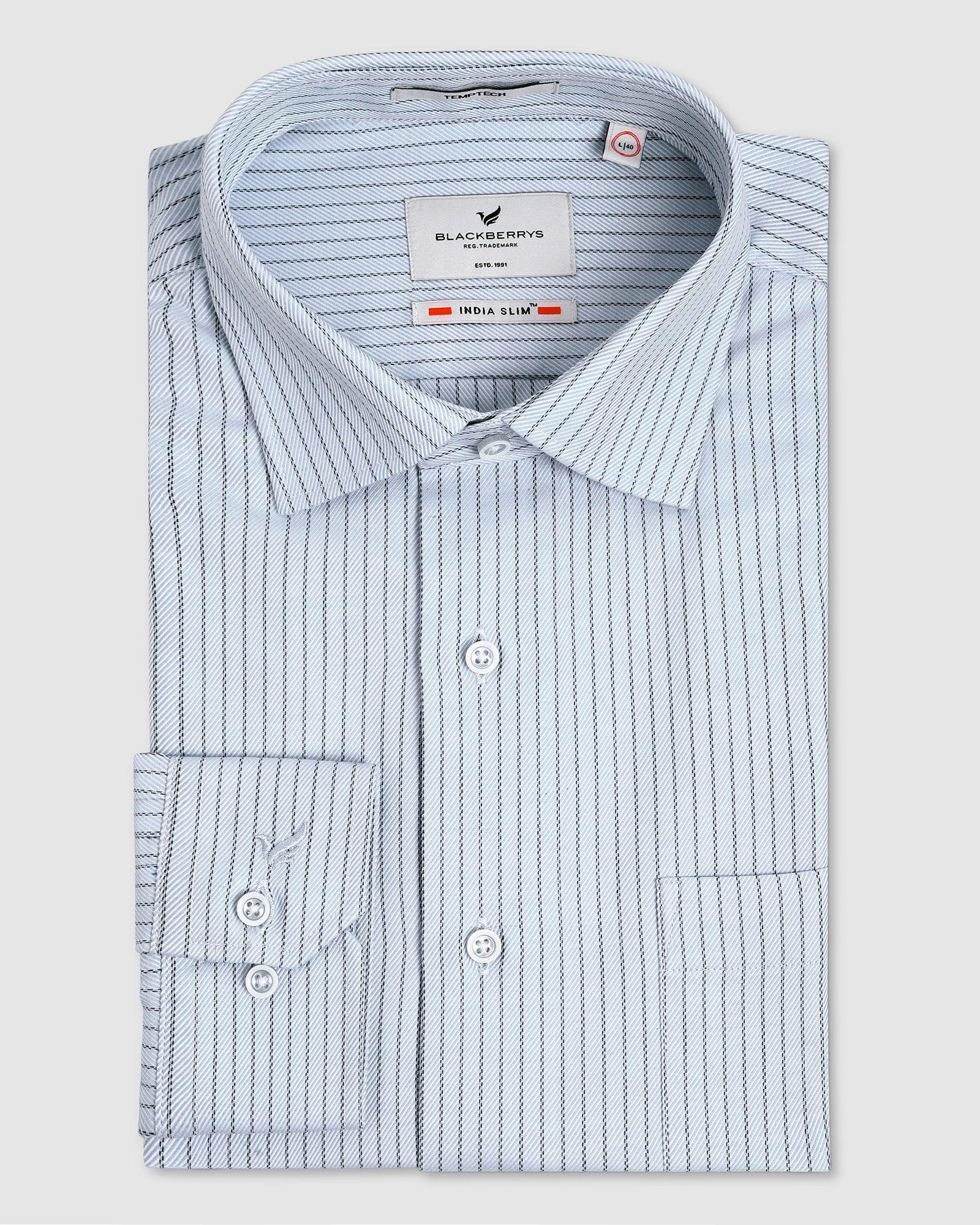 Formal Blue Striped Shirt - Gavin