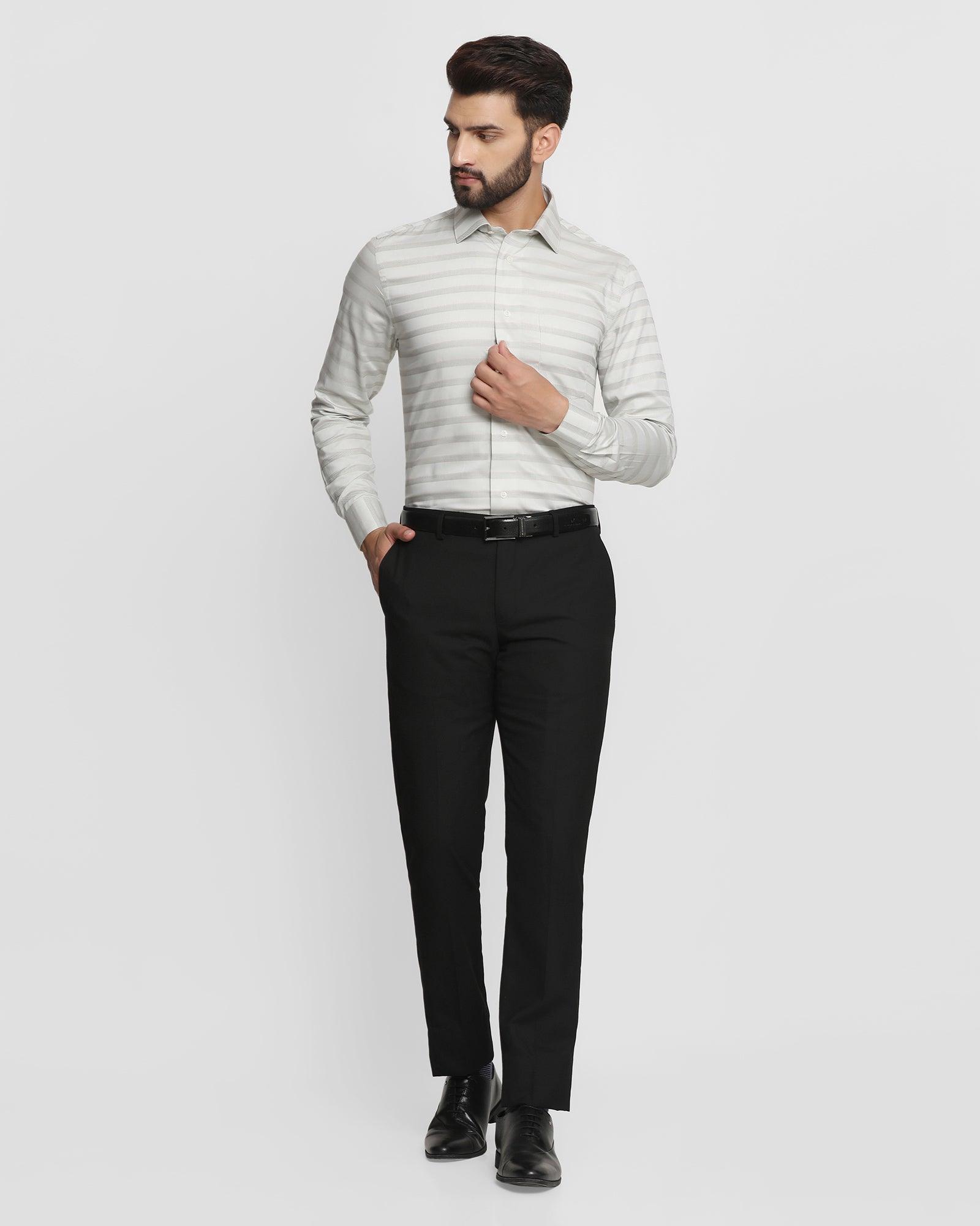 Stripe Formal Shirt In Grey (Icon) - Blackberrys