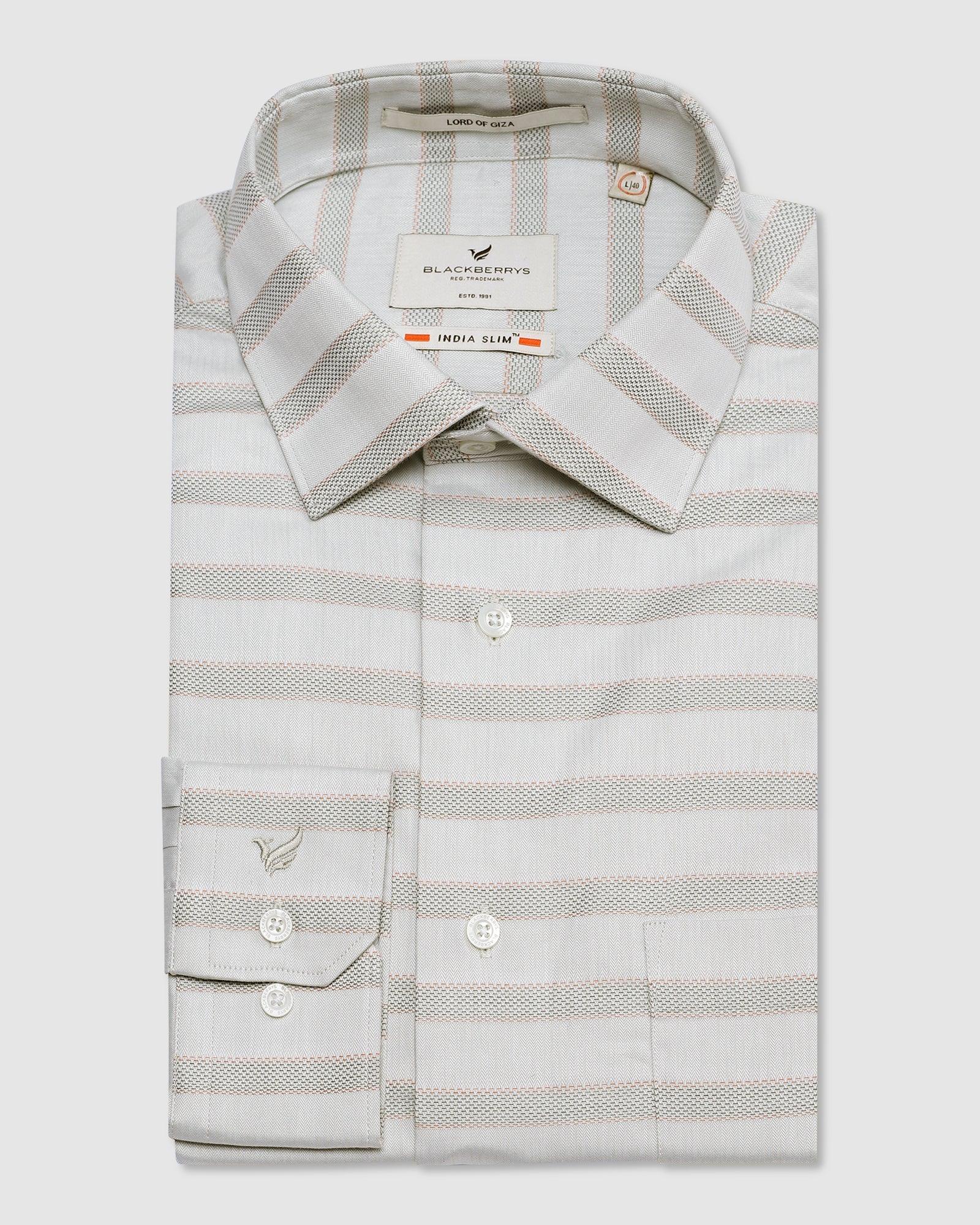 Stripe Formal Shirt In Grey (Icon) - Blackberrys