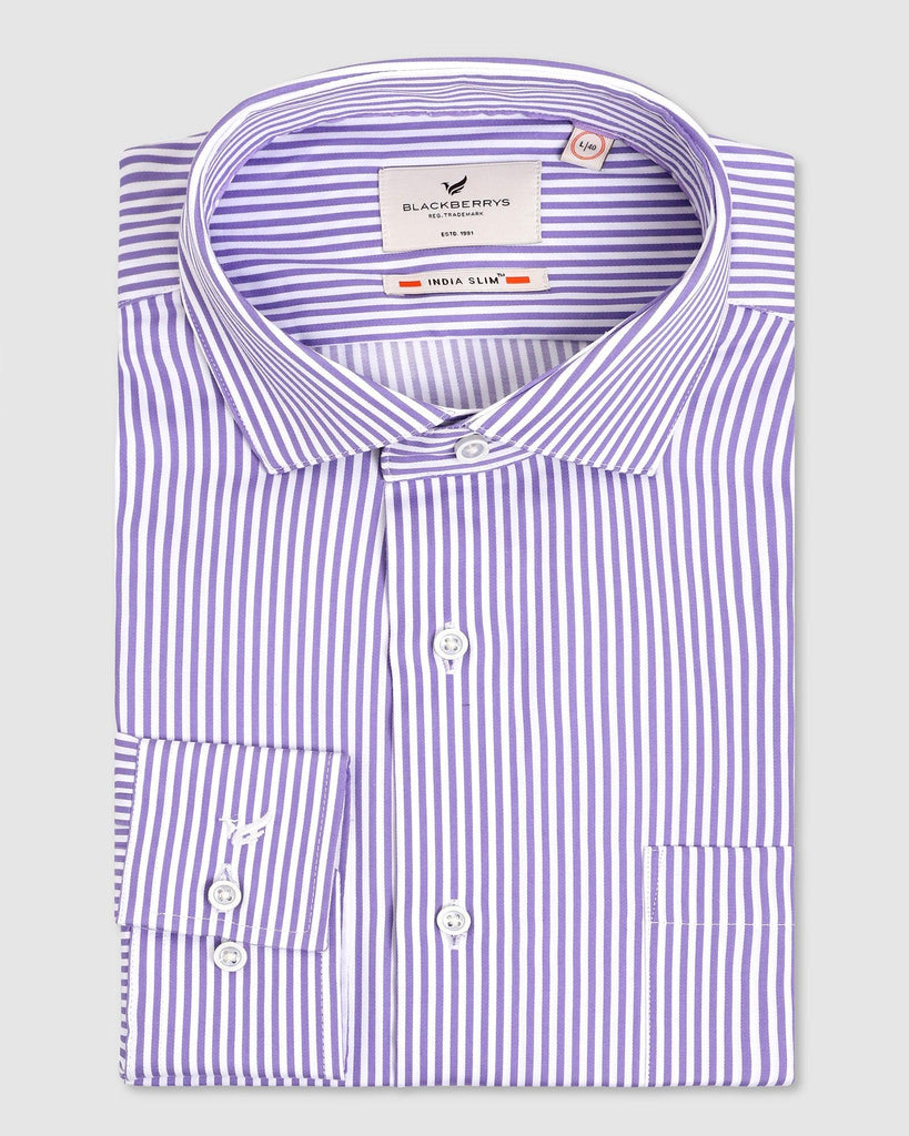 Formal Lilac Striped Shirt - Tim