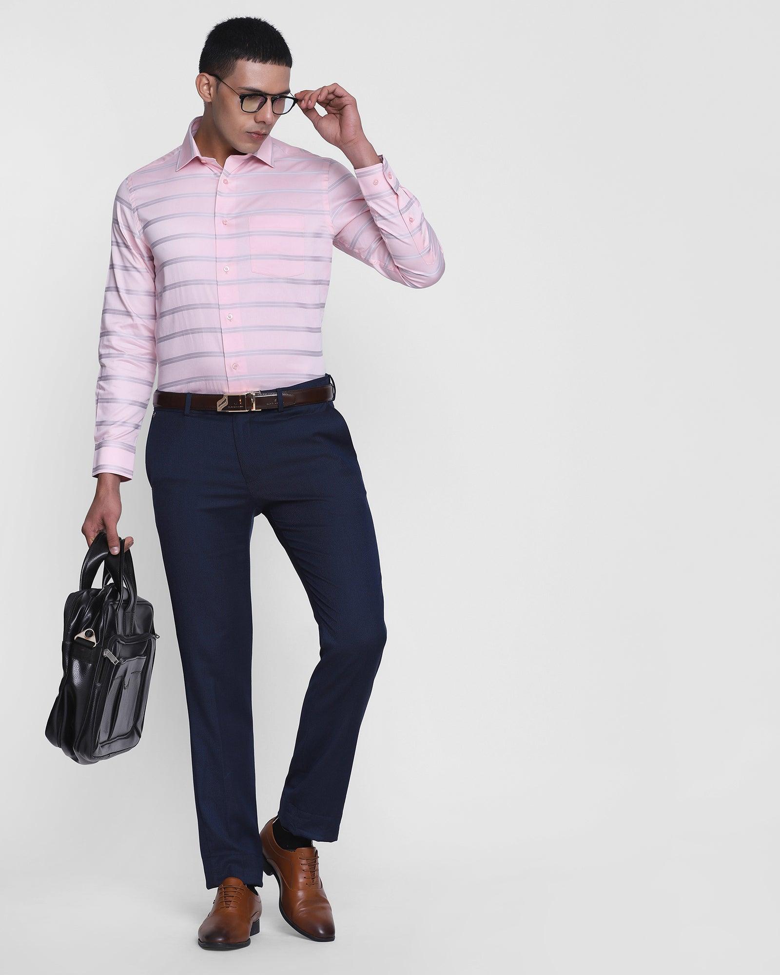 Formal Pink Striped Shirt - Savy