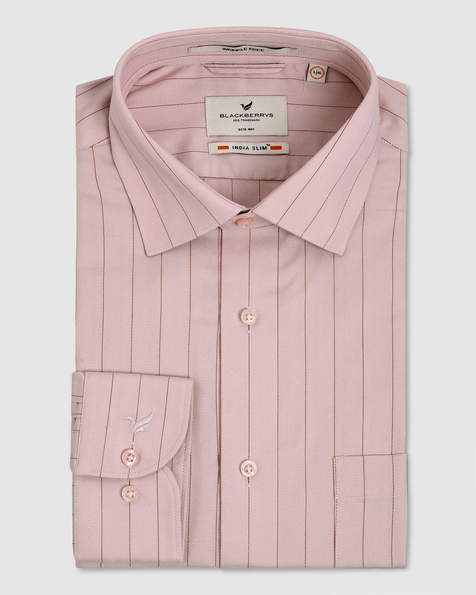 Formal Pink Striped Shirt - Snow