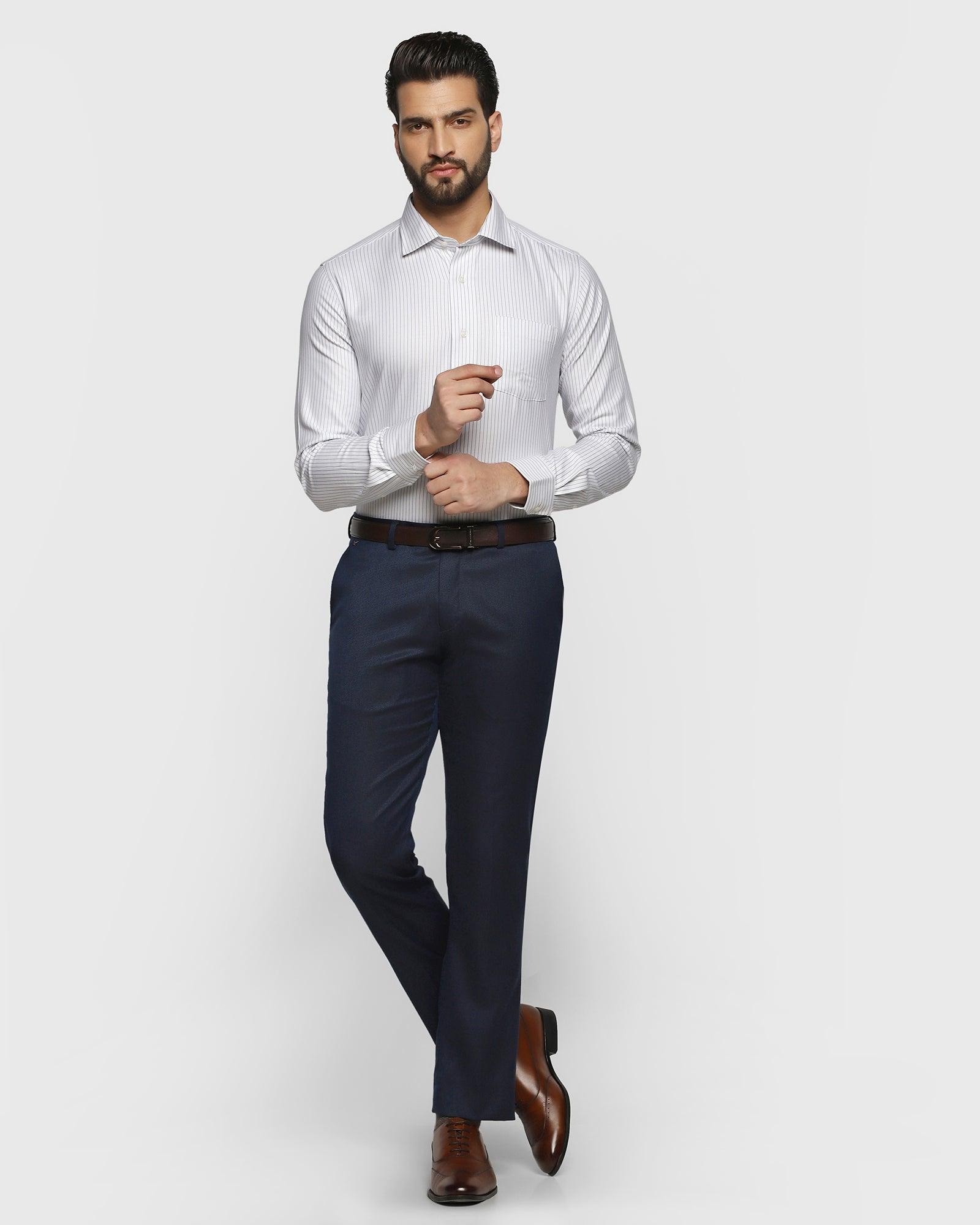 Formal White Striped Shirt - Gavin