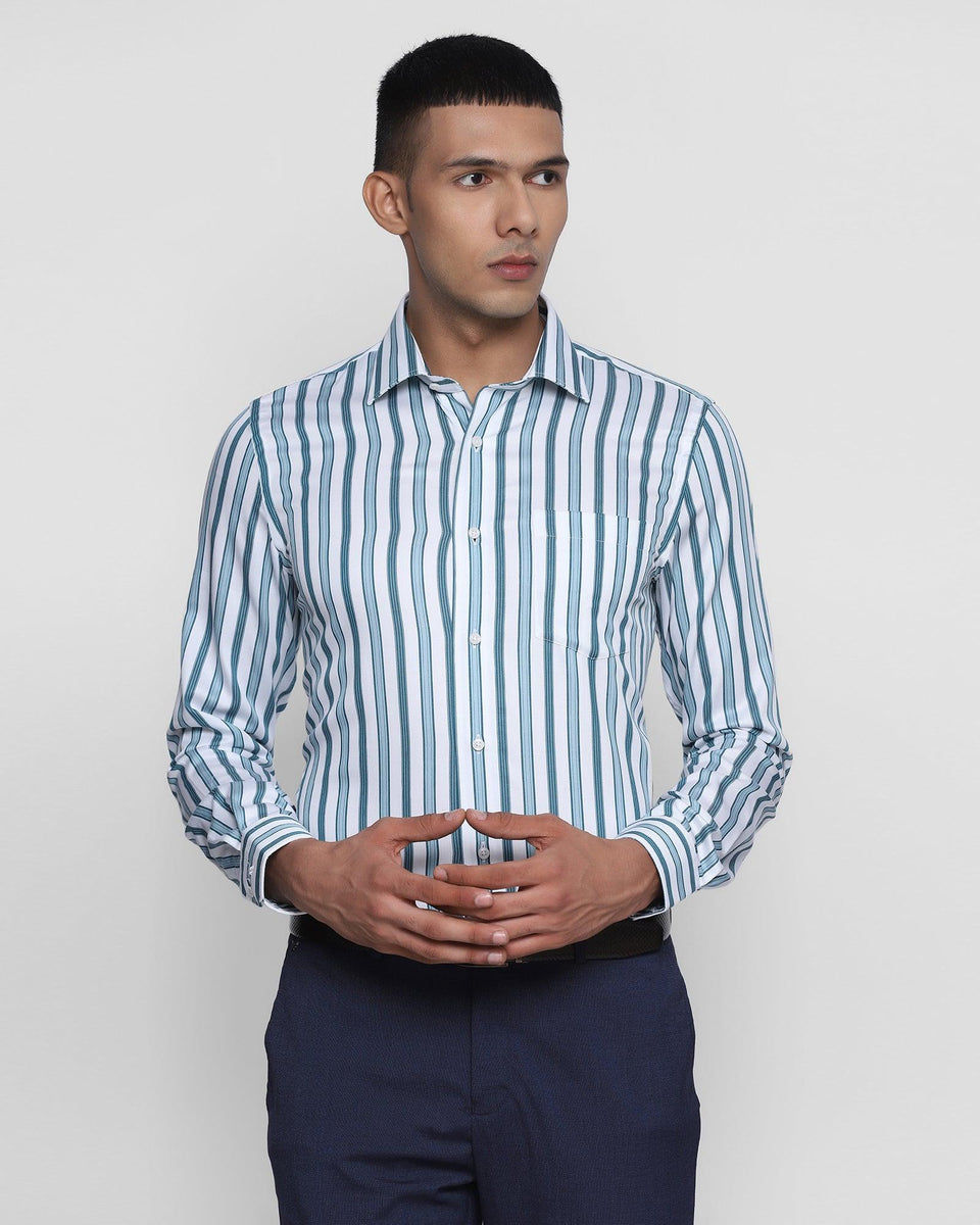 Formal White Striped Shirt - Gloster