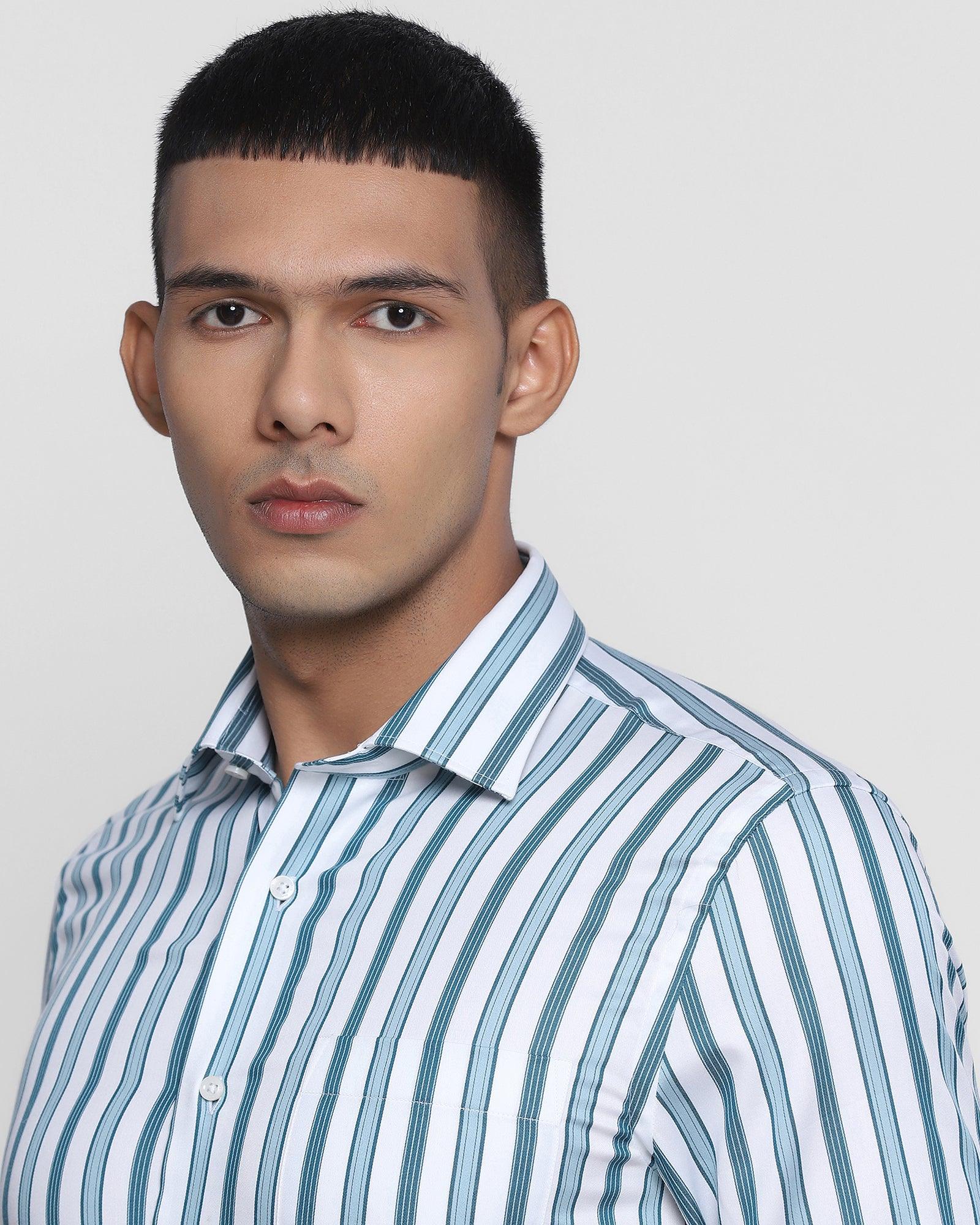 Formal White Striped Shirt - Gloster