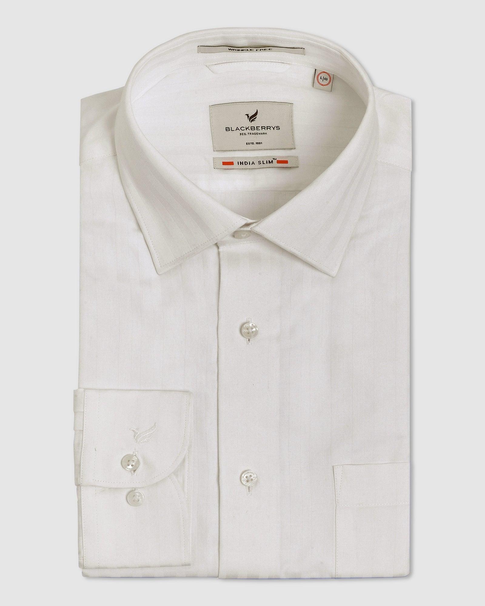 Formal White Striped Shirt - Marcel