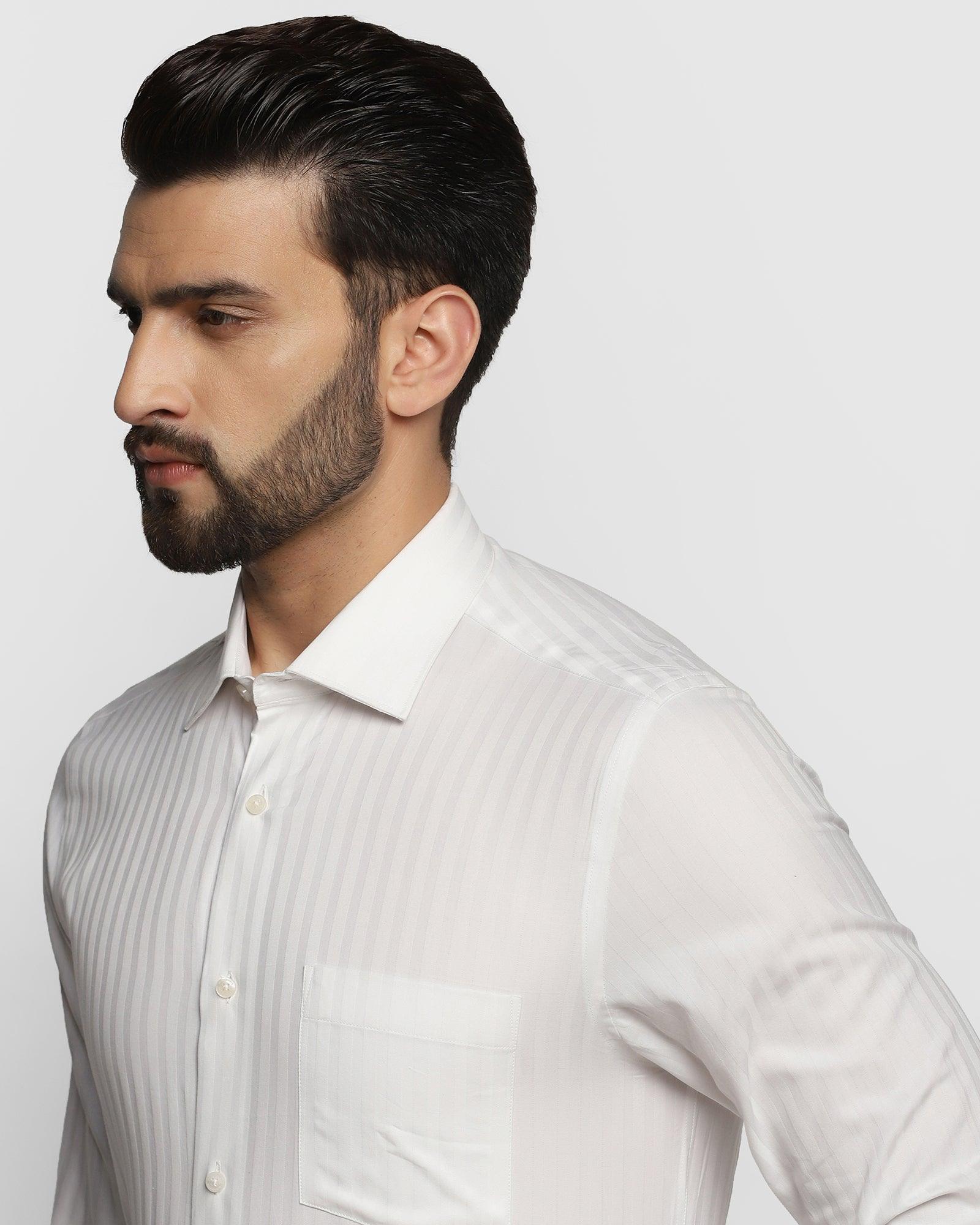Formal White Striped Shirt - Marcel