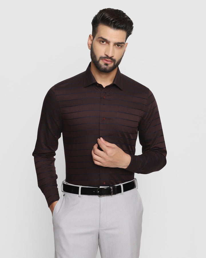 Formal Wine Striped Shirt - Hermes