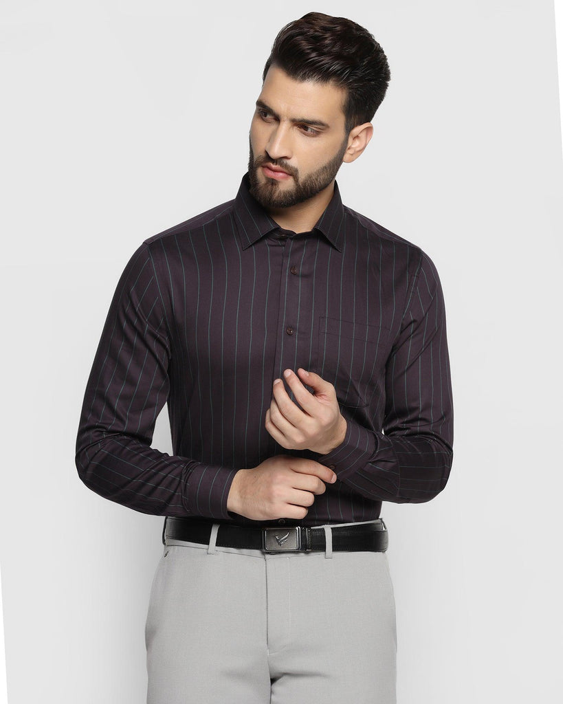 Formal Wine Striped Shirt - Hope