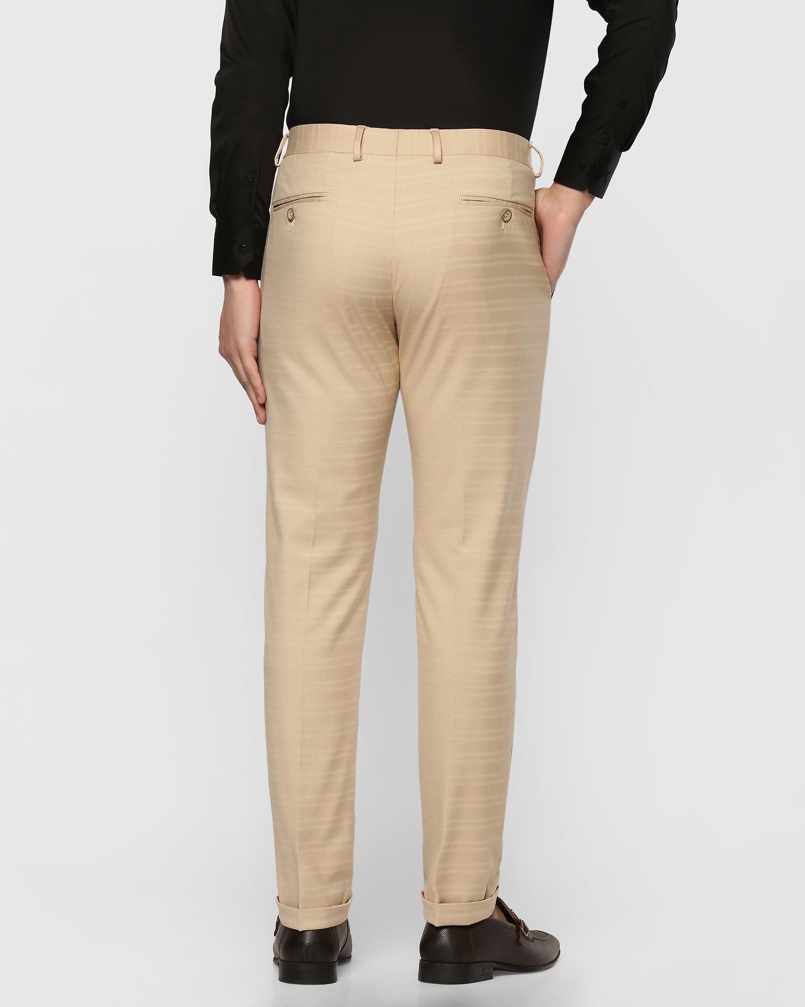 Buy Louis Philippe Sport Beige Slim Fit Checks Trousers for Mens Online @  Tata CLiQ