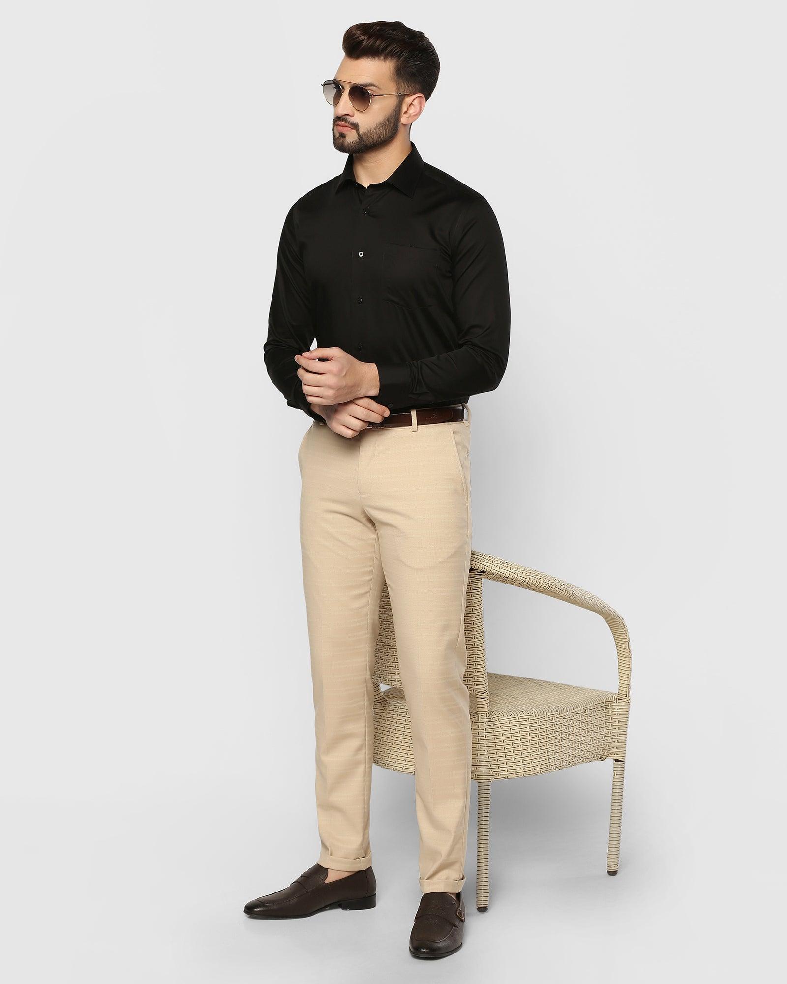 Men's Navy Long Sleeve Shirt, Khaki Chinos, Dark Brown Sunglasses, Black  Bracelet | Mens fashion rugged, Mens fashion, Mens fashion casual