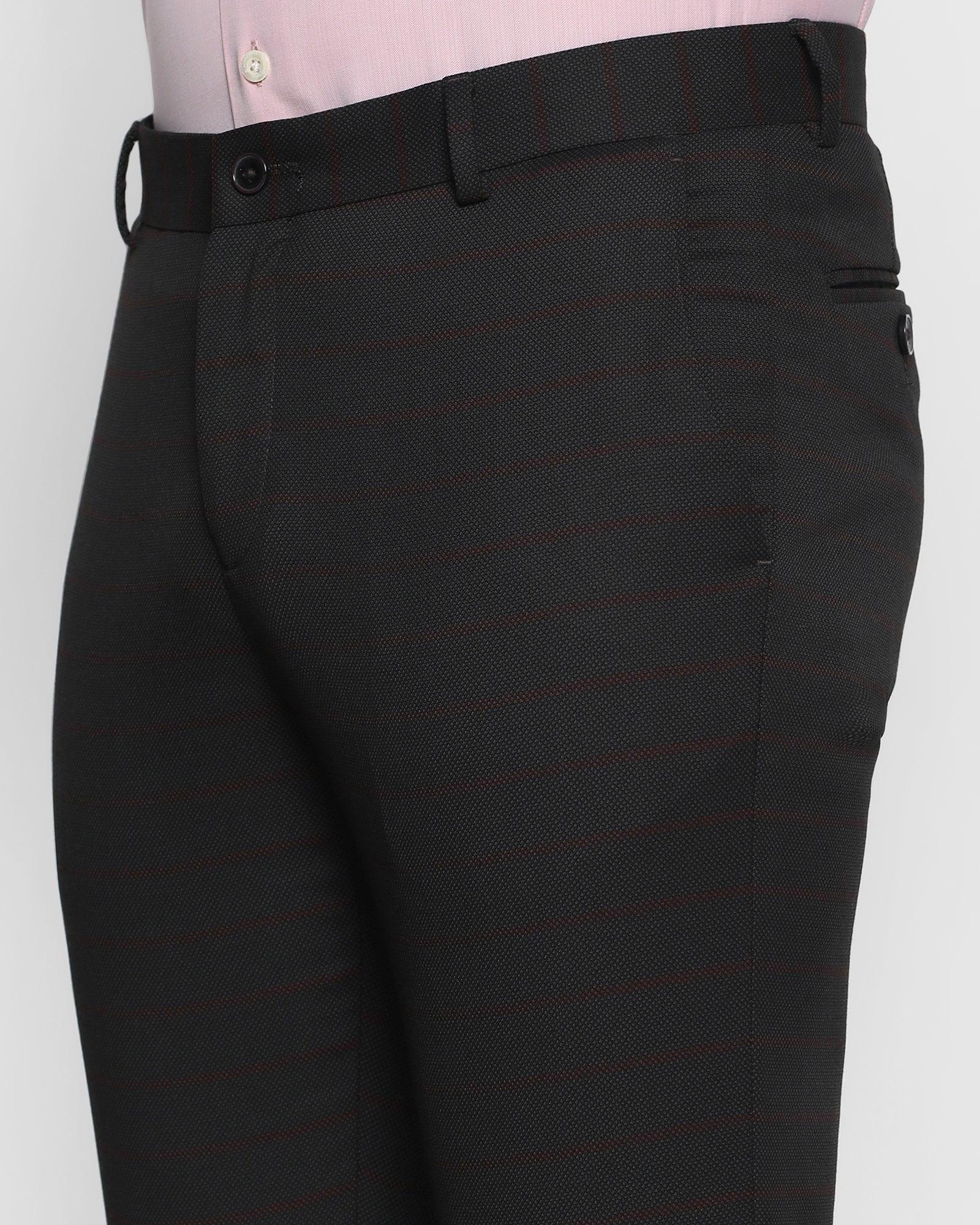 Slim Fit B-91 Formal Charcoal Striped Trouser - Kenner