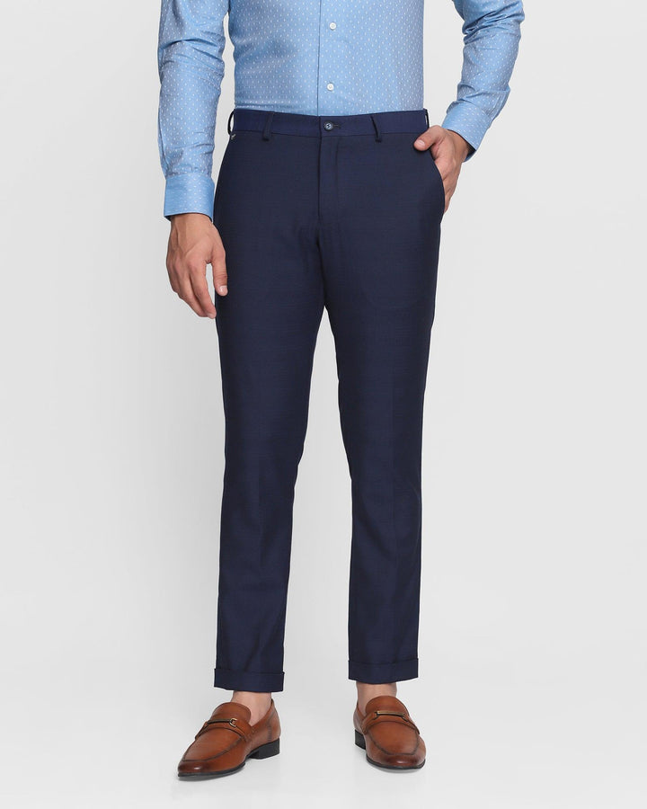 Super Slim Phoenix Formal Navy Striped Trouser - Dax