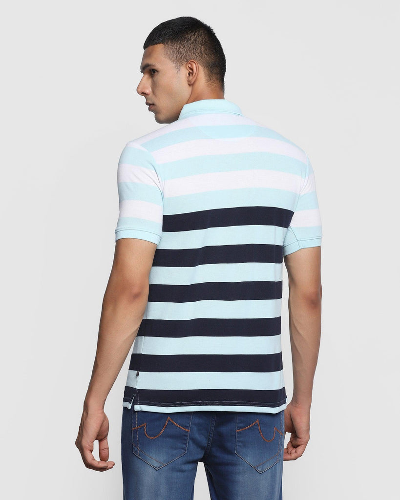 Polo Aqua Striped T-Shirt - Plano