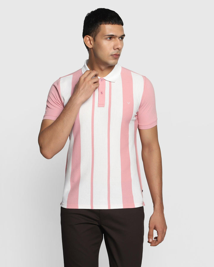 Polo Blossom Pink Striped T-Shirt - Tornado