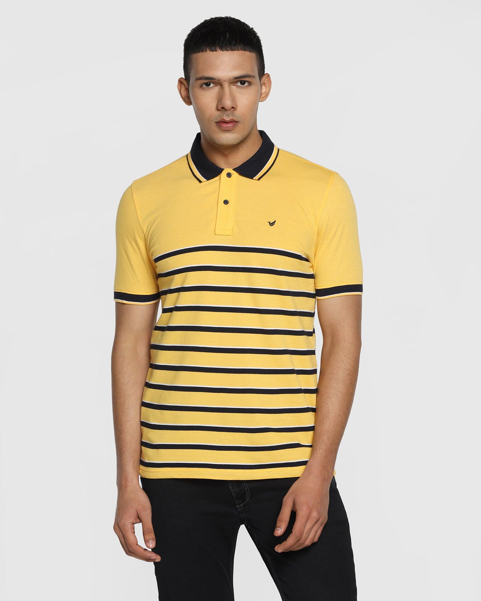 Polo Bright Yellow Striped T Shirt - Gram