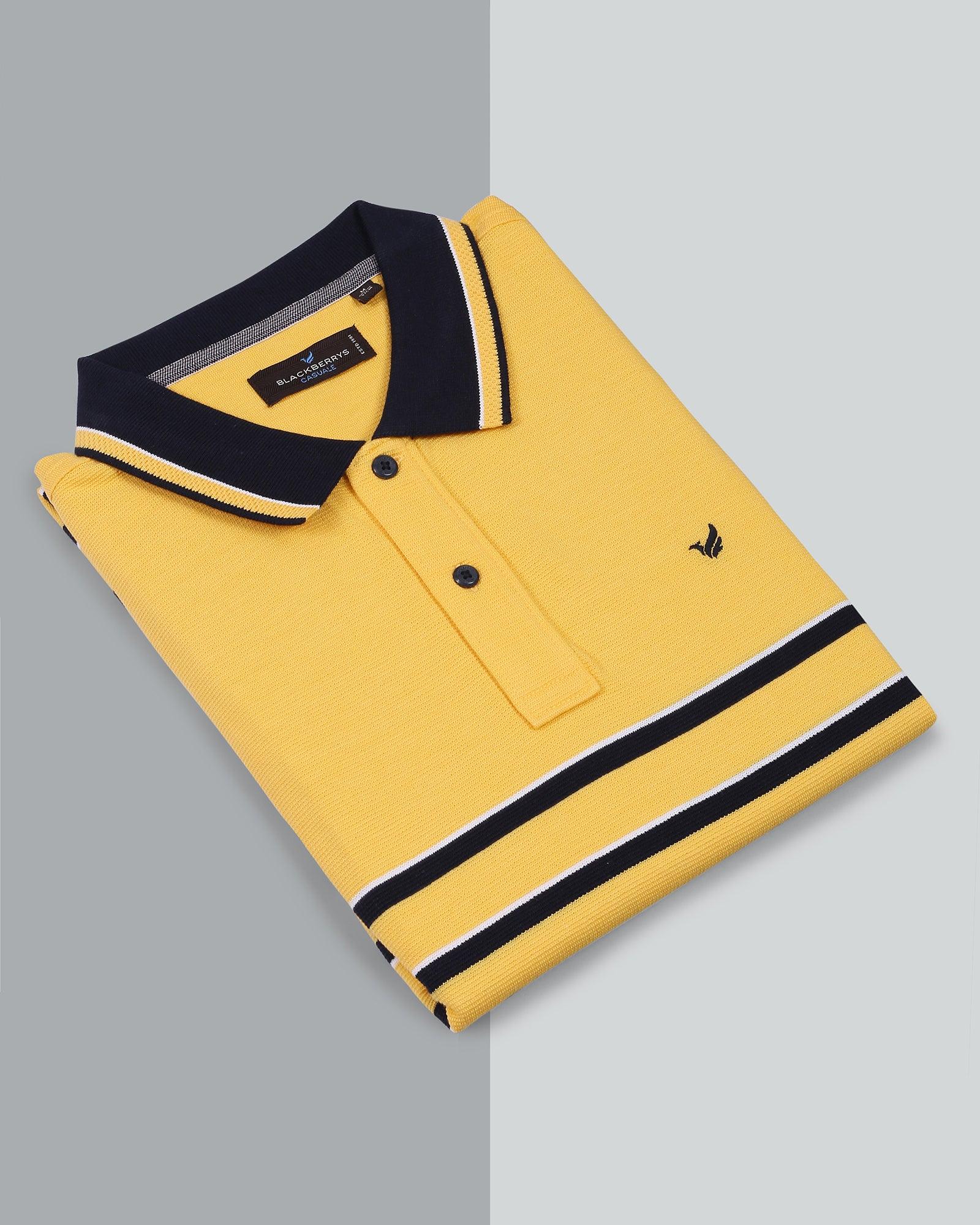 Polo Bright Yellow Striped T Shirt - Gram