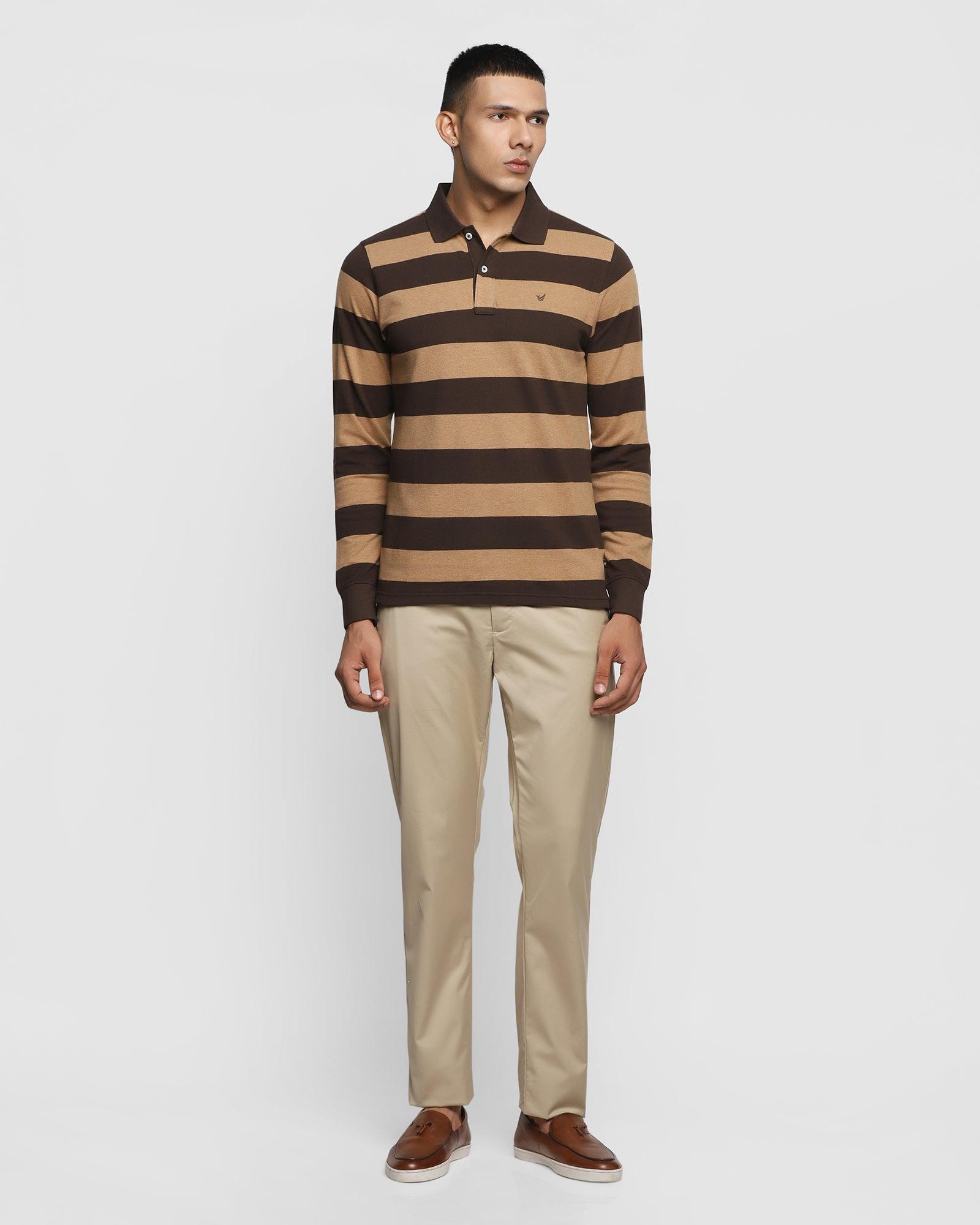 Polo Dark Brown Striped T Shirt - Robert