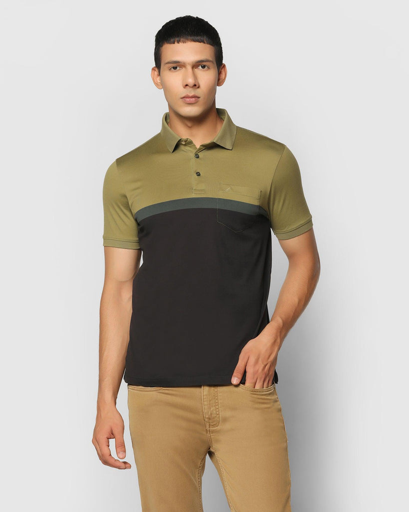 Polo Forest Green Striped T-Shirt - Scorpio