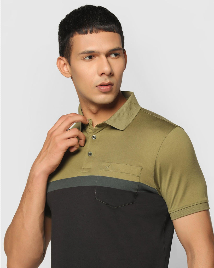 Polo Forest Green Striped T-Shirt - Scorpio