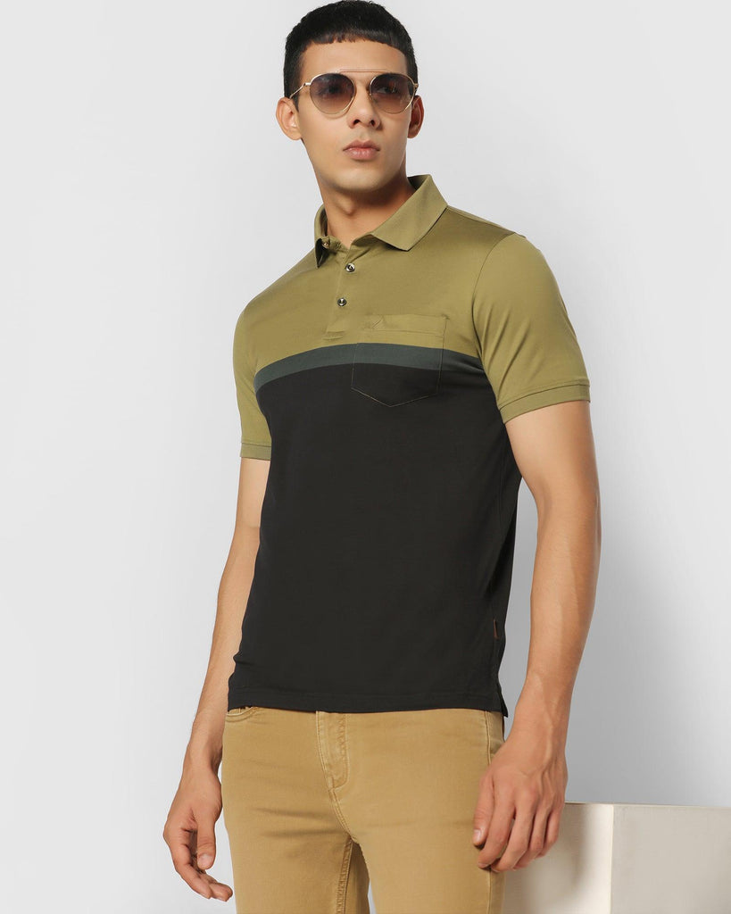 Polo Forest Green Striped T-Shirt - Scorpio