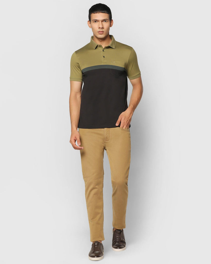 Polo Forest Green Striped T-Shirt - Scorpio