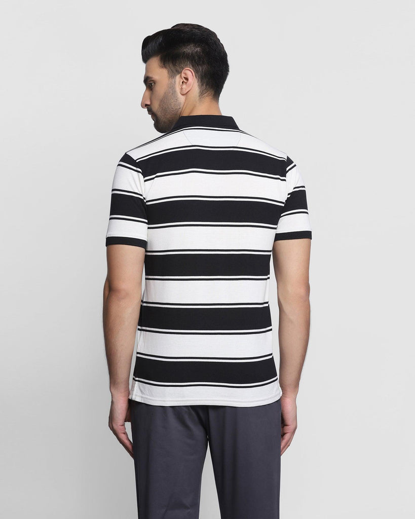 Polo Jet Black Striped T-Shirt - Rugby