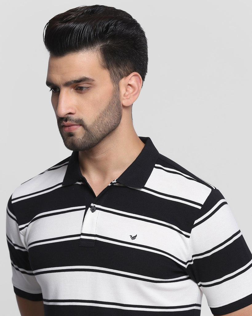 Polo Jet Black Striped T-Shirt - Rugby