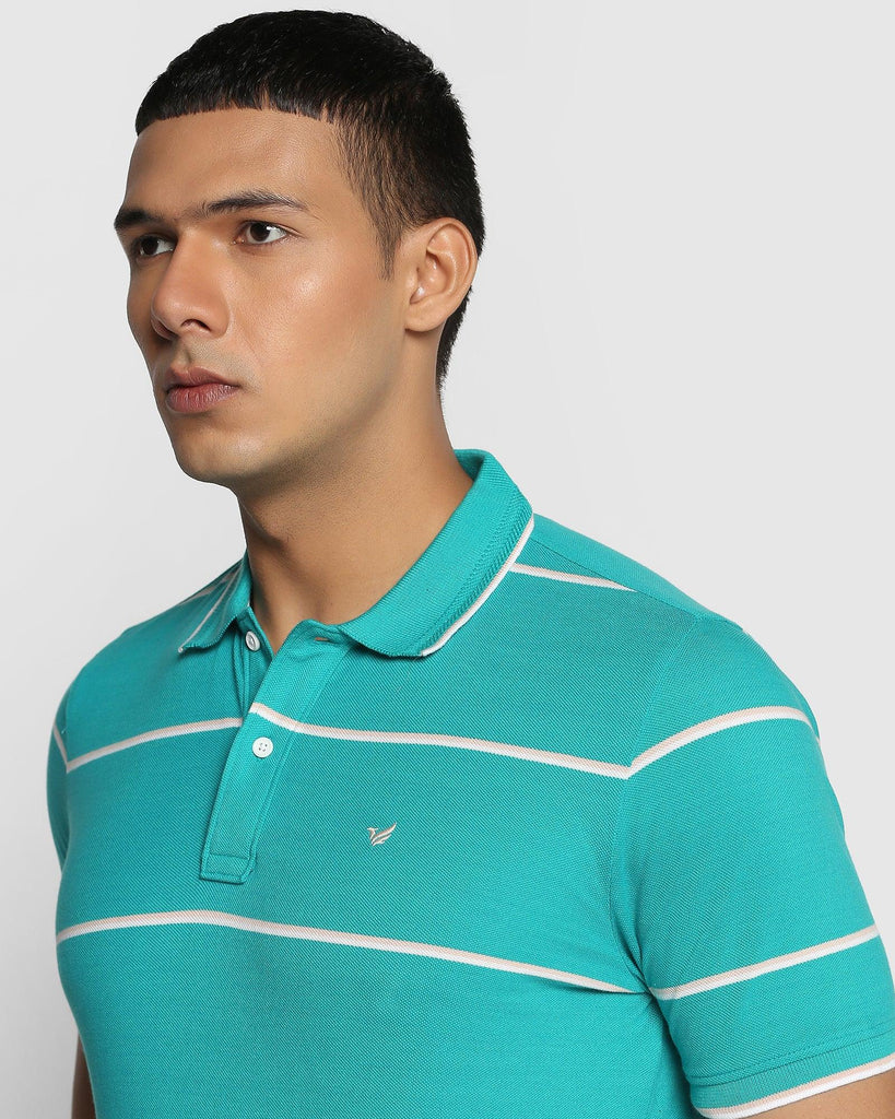 Polo Mint Green Striped T-Shirt - Vertical