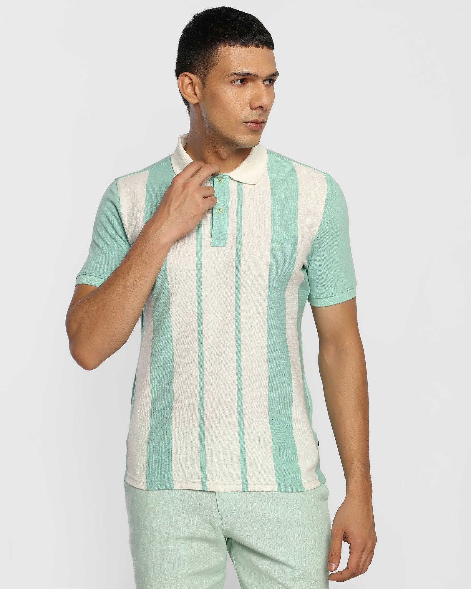 Polo Mint Striped T Shirt - Tornado