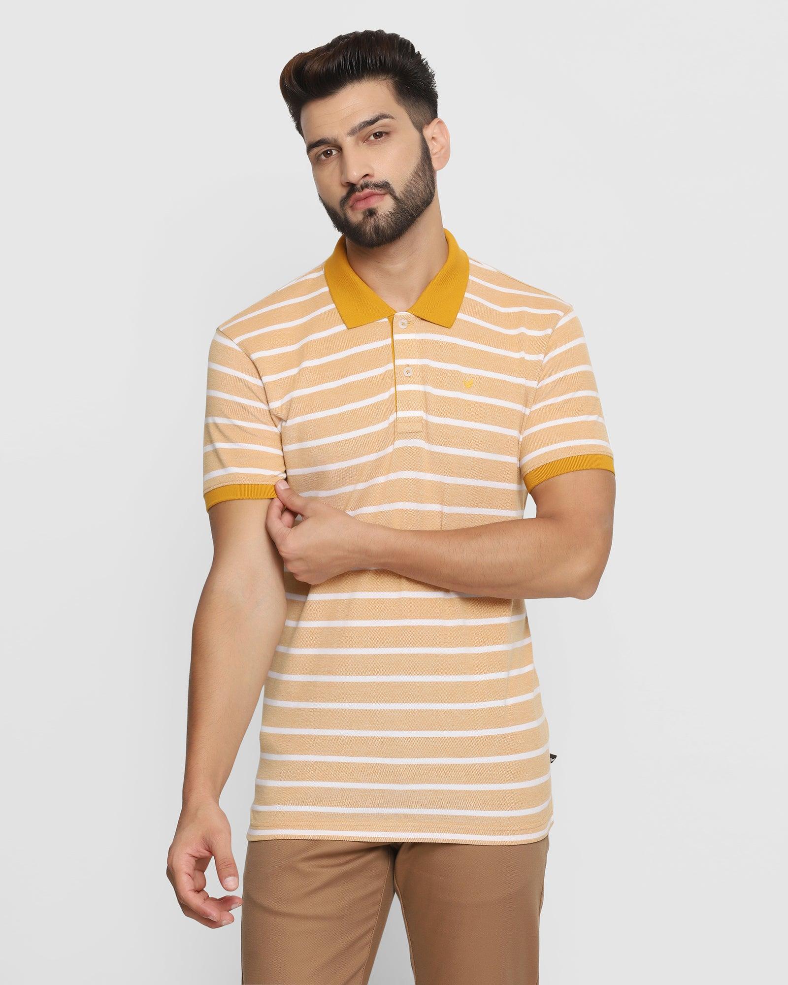 Polo Ochre Striped T Shirt - Dona