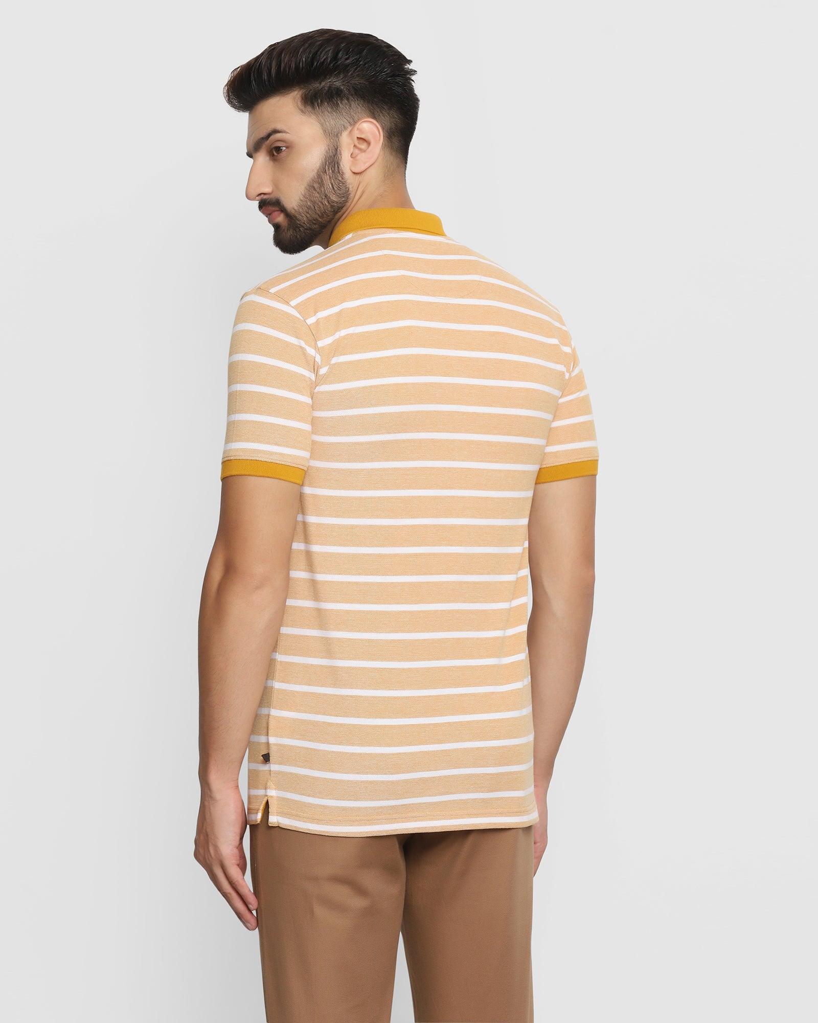 Polo Ochre Striped T Shirt - Dona