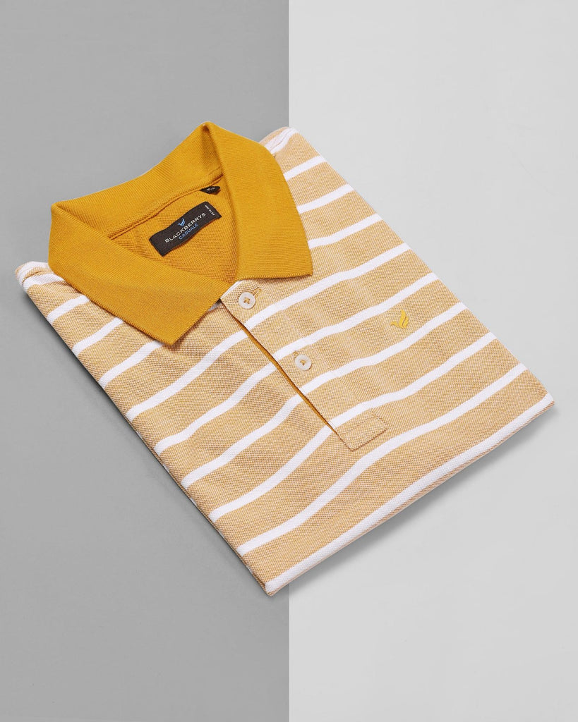 Polo Ochre Striped T-Shirt - Dona