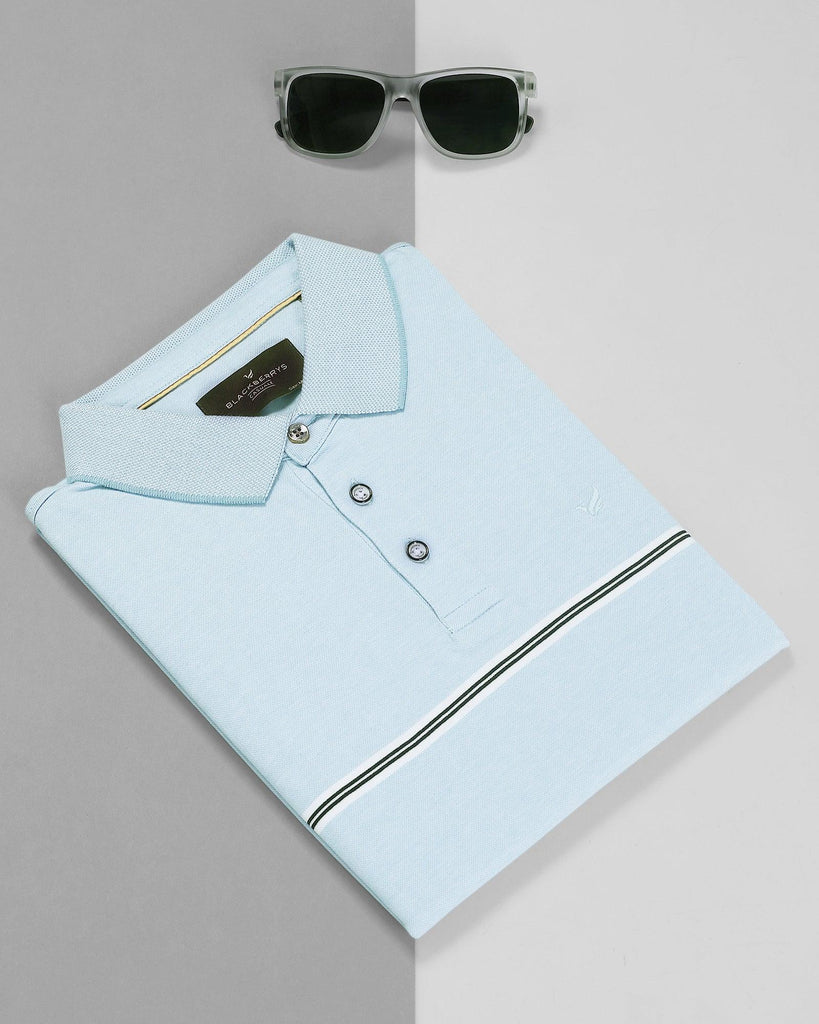 Polo Powder Blue Striped T-Shirt - Austin