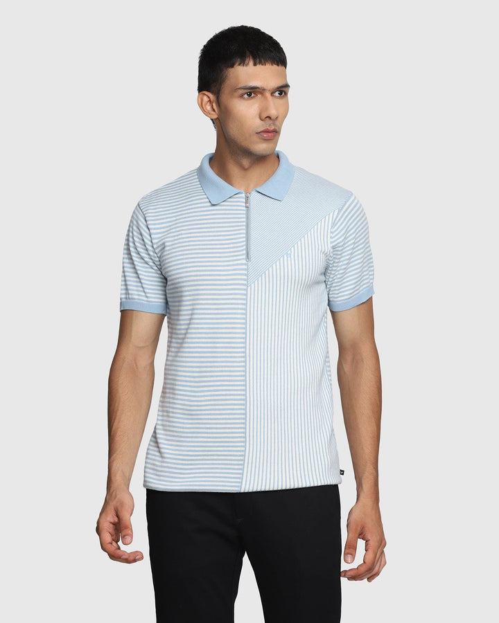 Polo Powder Blue Striped T-Shirt - Axel