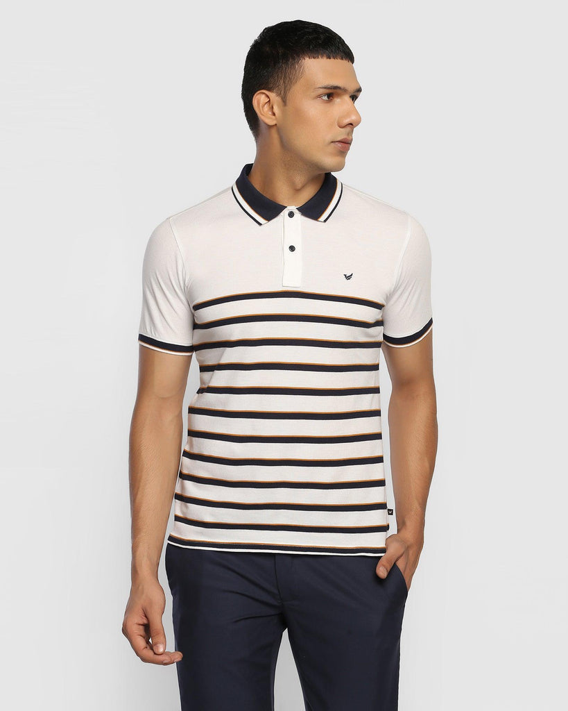 Polo White Striped T-Shirt - Gram