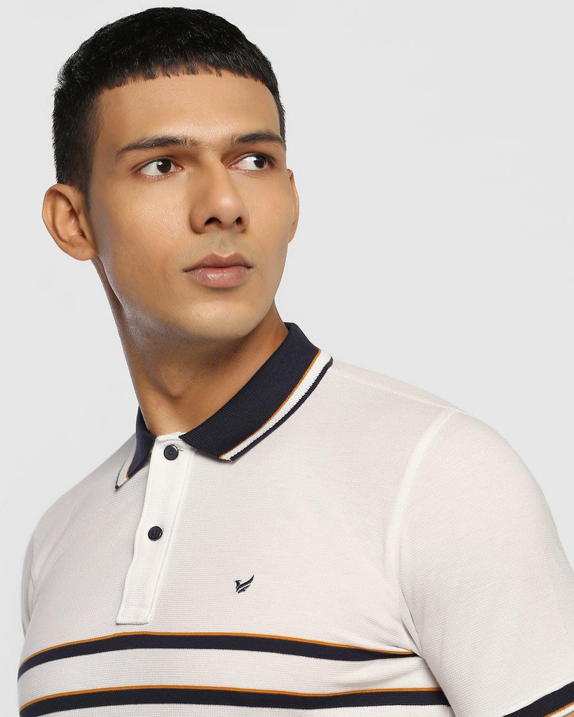 Polo White Striped T-Shirt - Gram