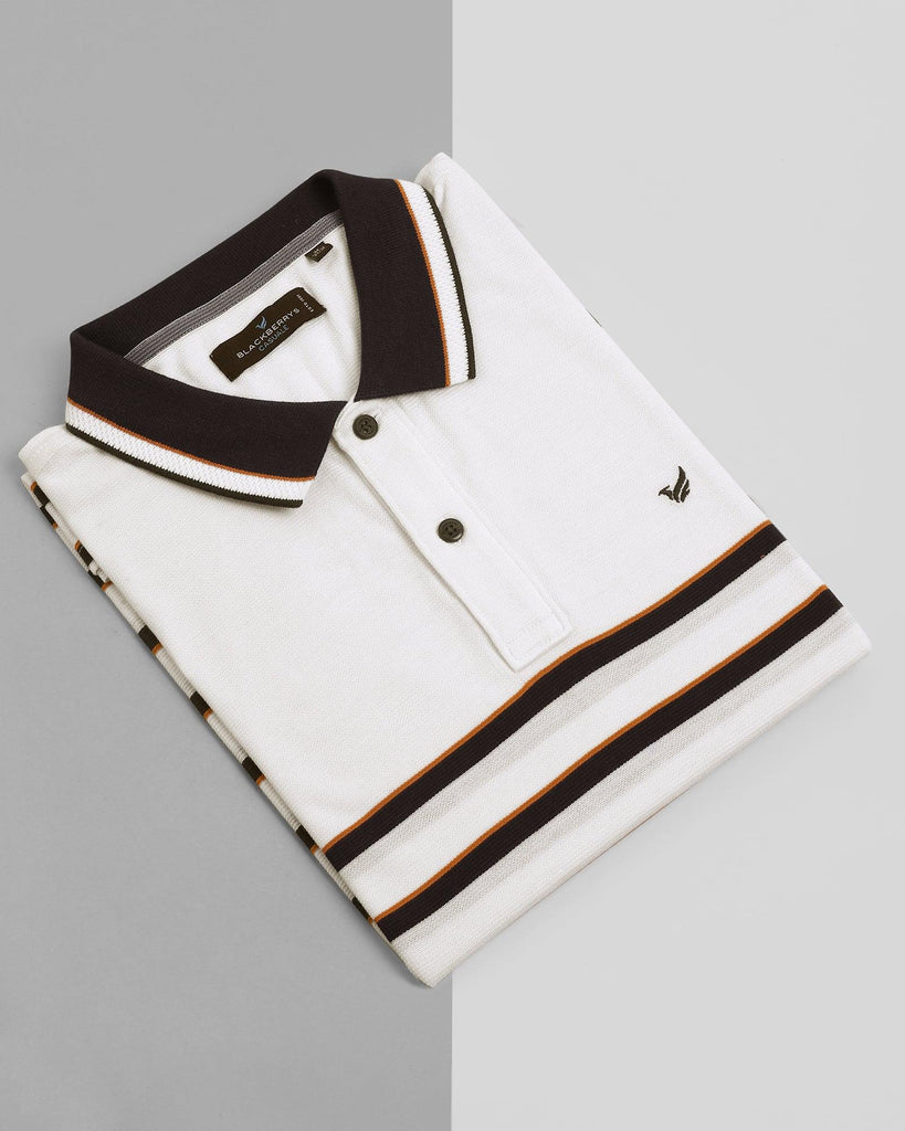 Polo White Striped T-Shirt - Gram