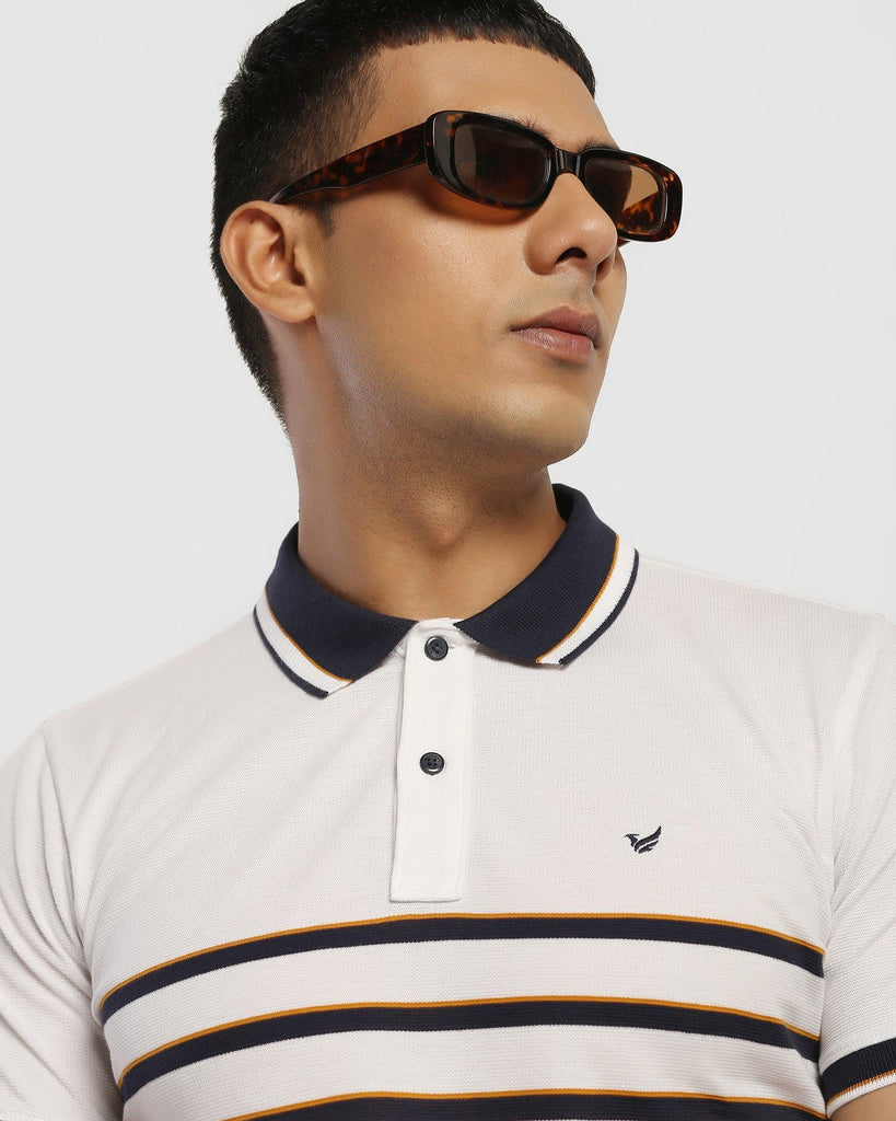 Polo White Striped T-Shirt - Gram