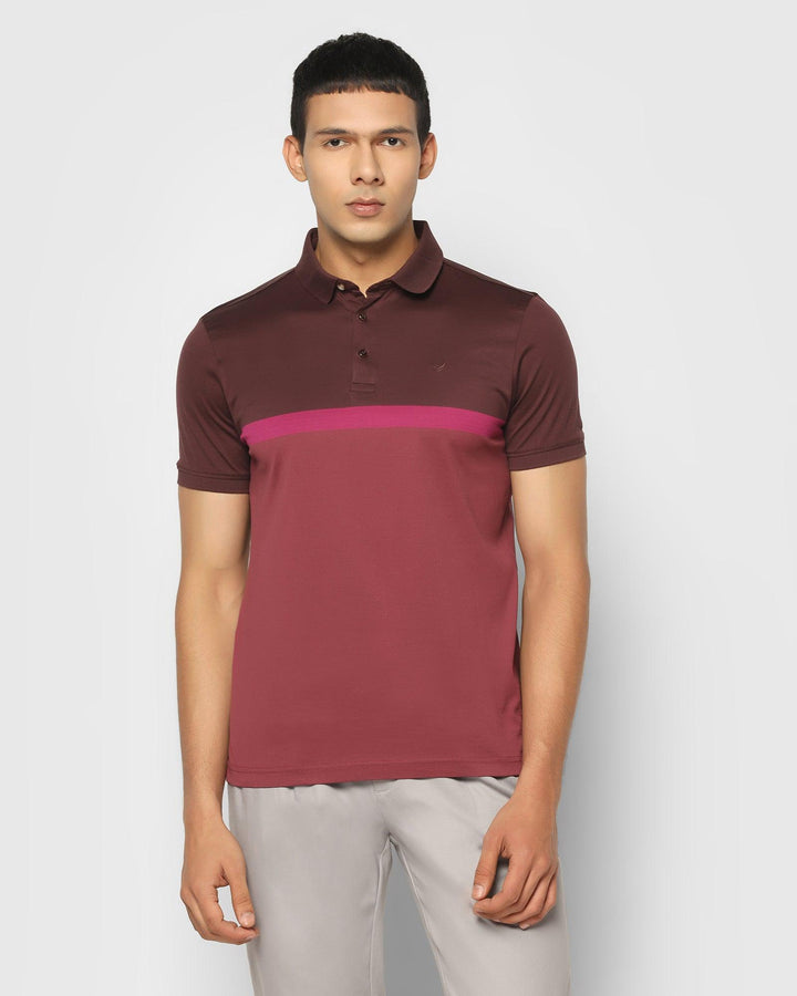 Polo Wine Striped T-Shirt - Scorpio