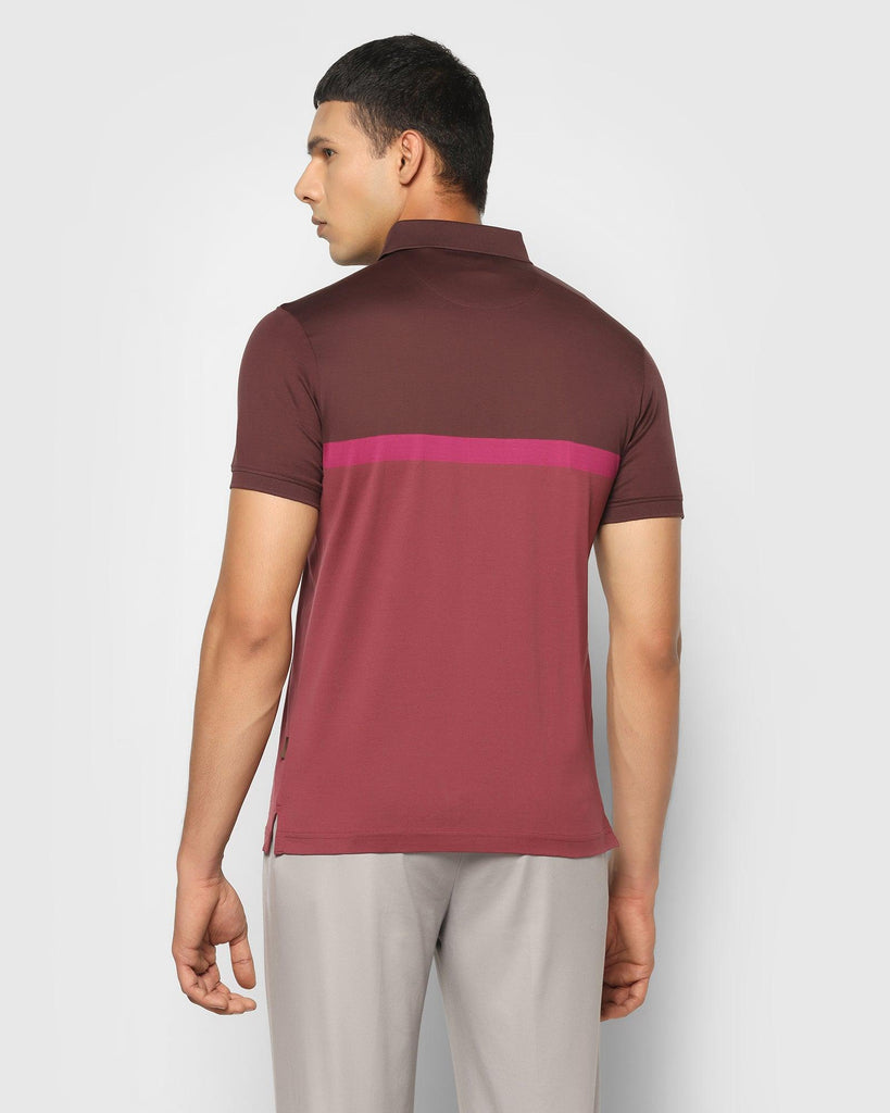 Polo Wine Striped T-Shirt - Scorpio