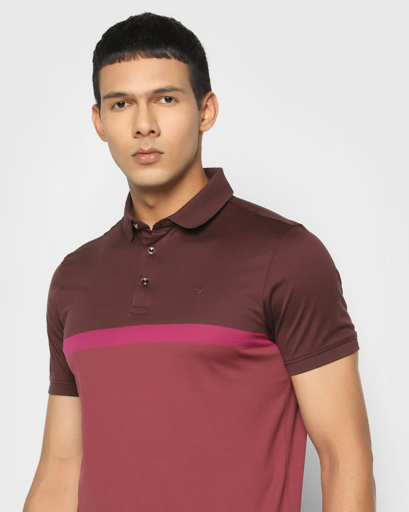 Polo Wine Striped T-Shirt - Scorpio